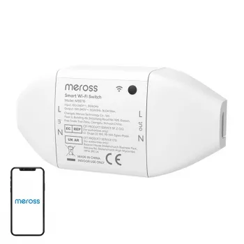 Smart-WLAN-Schalter Meross MSS715MA-UN Matter-kompatibel – einkanaliges Unterputzrelais für die Hausautomation