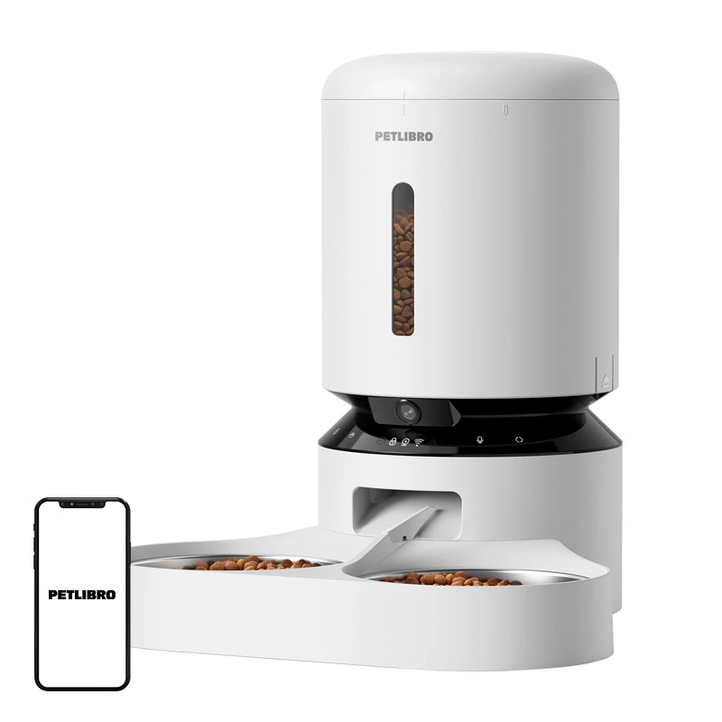 Petlibro Granary Futterspender mit Kamera und Doppelnapf, 5L (weiß)