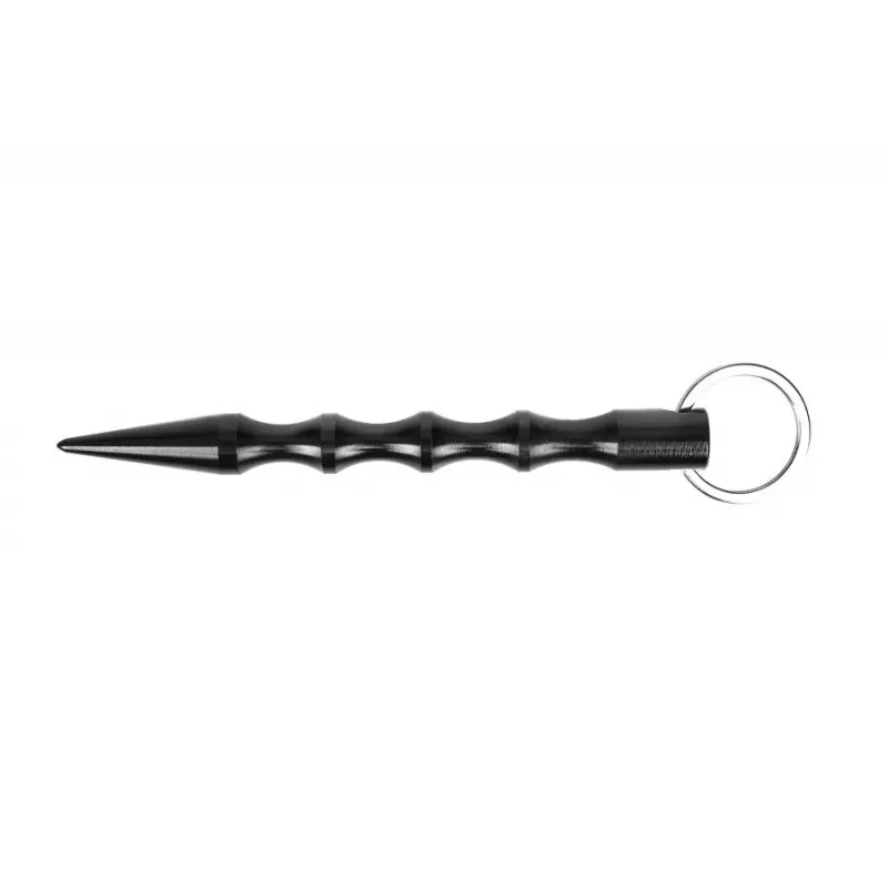 Taktischer Stift GUARD YC-008-BL — kompakter Duraluminium-Stift mit Glasbrecher, 150 mm, 50 g, schwarz