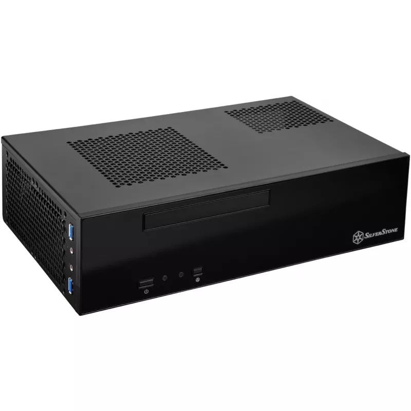 SilverStone MILO ML09 - Desktop - Mini-ITX - ohne Netzteil (SFX12V) - Schwarz - USB/Audio (SST-ML09B)