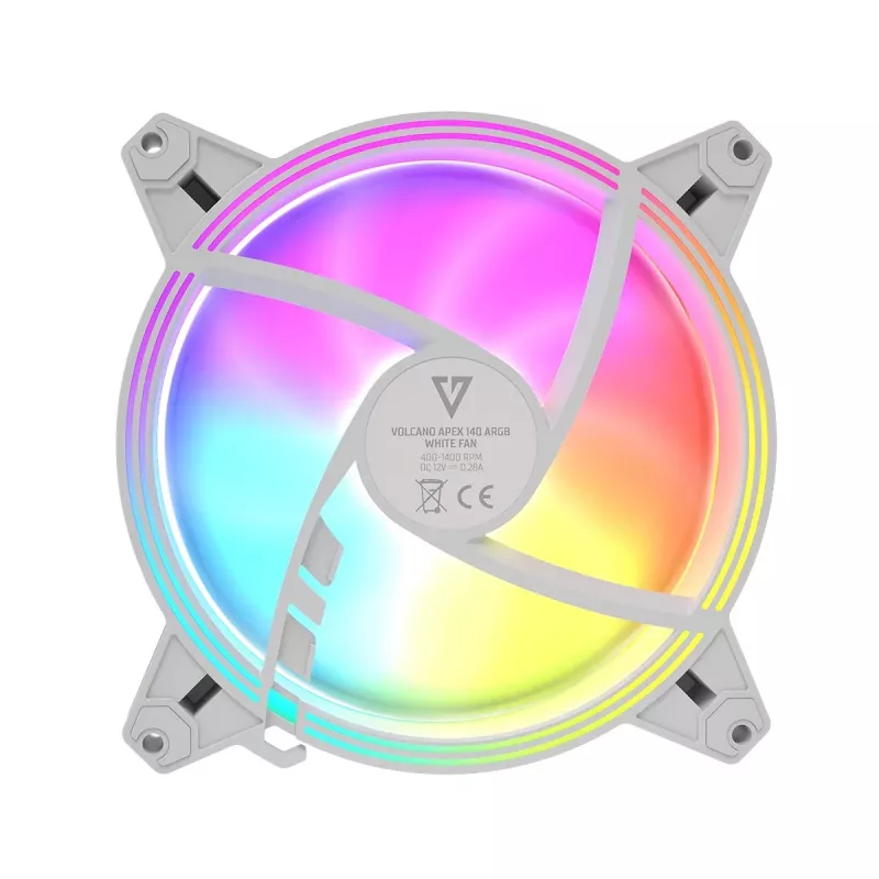 Gehäuselüfter MODECOM VOLCANO APEX 140 ARGB Weiß 140 mm