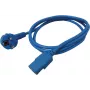 ROLINE - Stromkabel - CEE 7/7 (M) gewinkelt auf IEC 60320 C13 gerade - AC 250 V - 10 A - 1,8 m - Blau - Deutschland (19.08.1012)