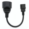 Netzadapter QOLTEC IEC 320 C14 auf französischen Stecker, 0,15 m Kabel