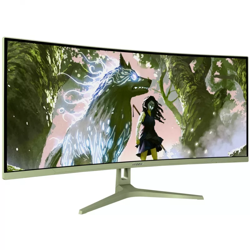 Gebogener Computermonitor Arozzi Nova 34 Zoll (86,4 cm) 3440×1440 AZ-NO-34T2K165-FST Grün