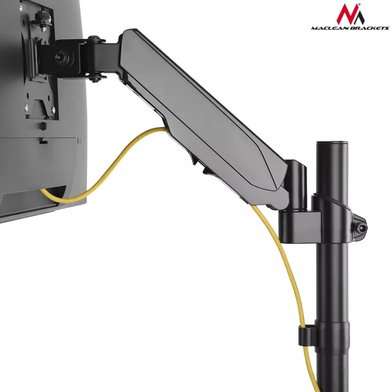 Schreibtisch-Monitorhalterung MACLEAN MC-775 für 32 Zoll (81,3 cm) Bildschirme, VESA 75x75–100x100, bis 8 kg, grau