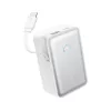 Powerbank Anker A1638 10000 mAh, 45 W Gesamtausgangsleistung, Weiß, integriertes einziehbares USB-C-Kabel