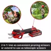 Astschere EINHELL GP-LS 18/28 Li T BL-Solo — kabellose Teleskop-Bypass-Astschere, 18 V, Schnittleistung 2,8 cm, Aluminiumgriff