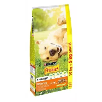 PURINA Friskies Balance Huhn mit Gemüse - Trockenfutter für Hunde - 10 + 5 kg