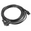 Netzkabel LANBERG CA-C13C-11CC-0050-BK – 5 m, C13-Kupplung auf CEE7/7, abgewinkelt C13
