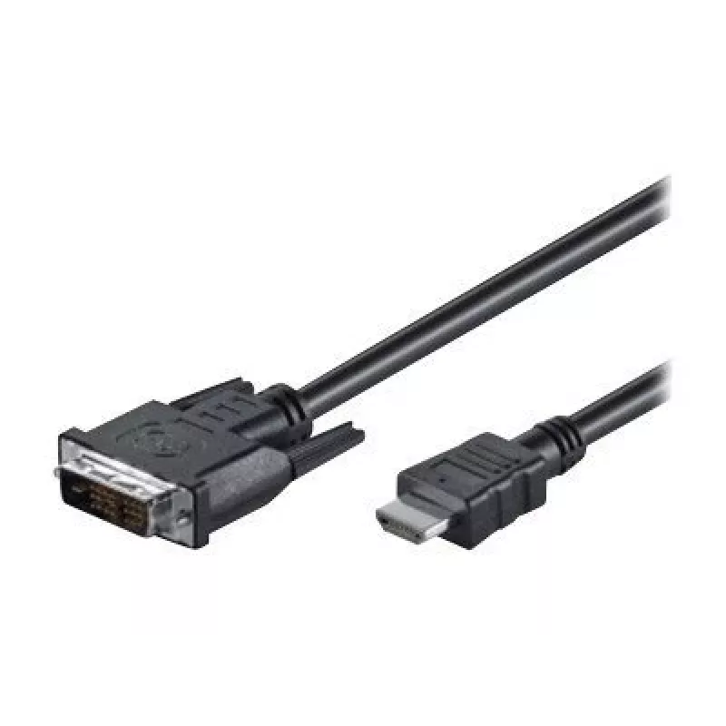 Goobay | DVI-D/HDMI-Kabel, vernickelt | 50580 | DVI-D Stecker Single-Link (18+1 Pin) | HDMI Stecker (Typ A) | 2 m