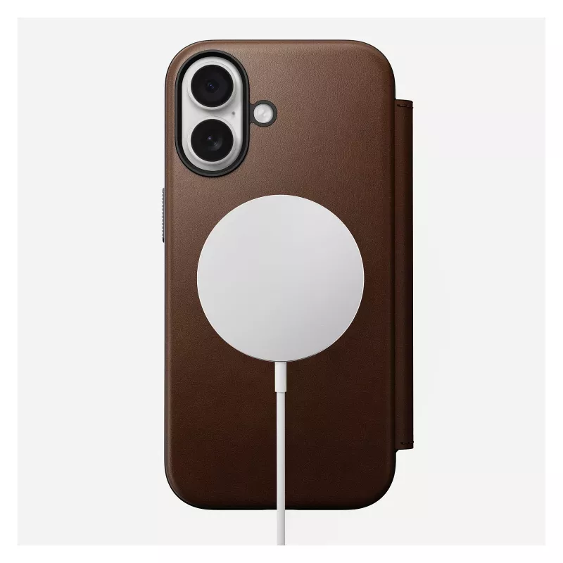 Folio-Handyhülle Nomad NM014209858 für Apple iPhone 17, 16 cm (6,3 Zoll), braun, 4 Kartenfächer