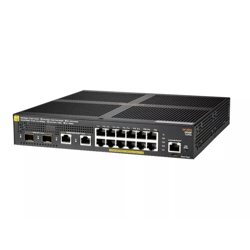 Managed Switch Aruba 2930F 12G PoE+ 2G/2SFP+