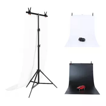 Hintergrundstativ für Fotostudio Puluz 70x200cm + Hintergründe 2 Stück DCA0976
