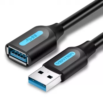USB 3.0 Verlängerungskabel Vention CBHBH 2 m — USB-A-Stecker auf USB-A-Buchse, 5 Gbit/s, schwarz