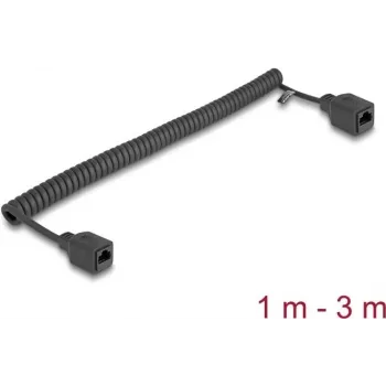 DeLOCK 90673 RJ-45 Cat5e 3 m Schwarz