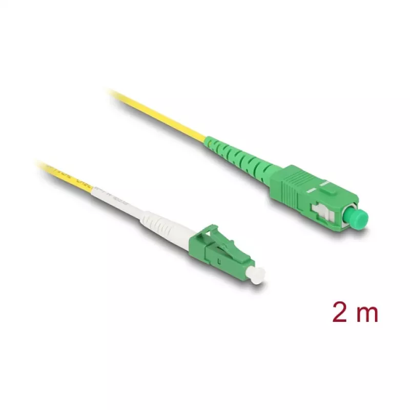 DeLOCK InfiniBand/Glasfaserkabel 2 m LC SC Gelb 83861