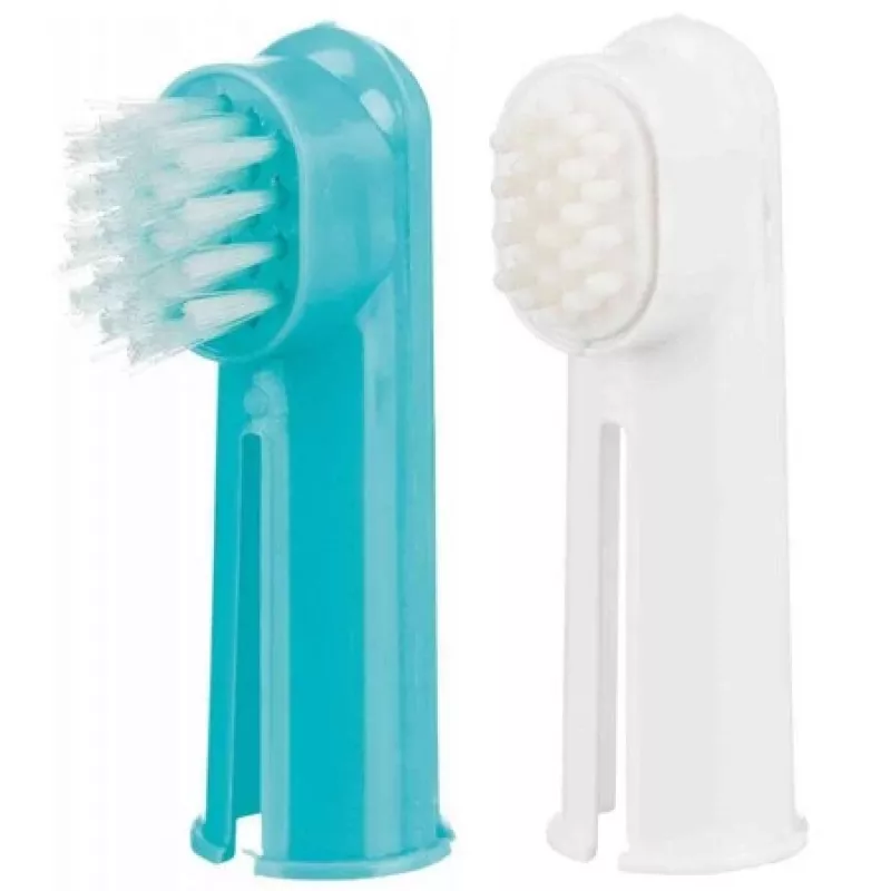 Pet Fingerzahnbürste Trixie 2550 — Technopolymer, 60 mm Höhe, 2er-Pack, für Katzen und Hunde