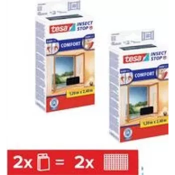 Insektenschutz-Set Comfort 2x 1,2 m x 2,4 m Anthrazit (55918-00500-01)