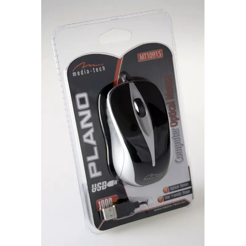 Media-Tech Plano USB Optisch (Silber)