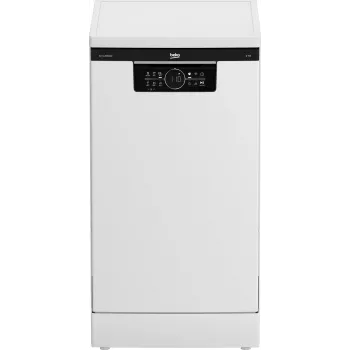 BEKO Freistehender Geschirrspüler BDFS26120WQ, Energieeffizienzklasse E, Breite 45 cm, 6 Programme, Inverter-Motor, dritte Schublade, Weiß
