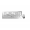 CHERRY DW 8000 Tastatur Maus enthalten Office RF Wireless QWERTZ Deutsch Silber, Weiß