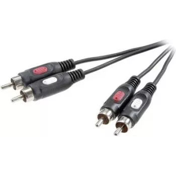 SpeaKa Professional RCA Audioverbindungskabel [2x RCA-Stecker - 2x RCA-Stecker] 10 m Schwarz (SP-7870624)