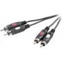 SpeaKa Professional RCA Audioverbindungskabel [2x RCA-Stecker - 2x RCA-Stecker] 10 m Schwarz (SP-7870624)