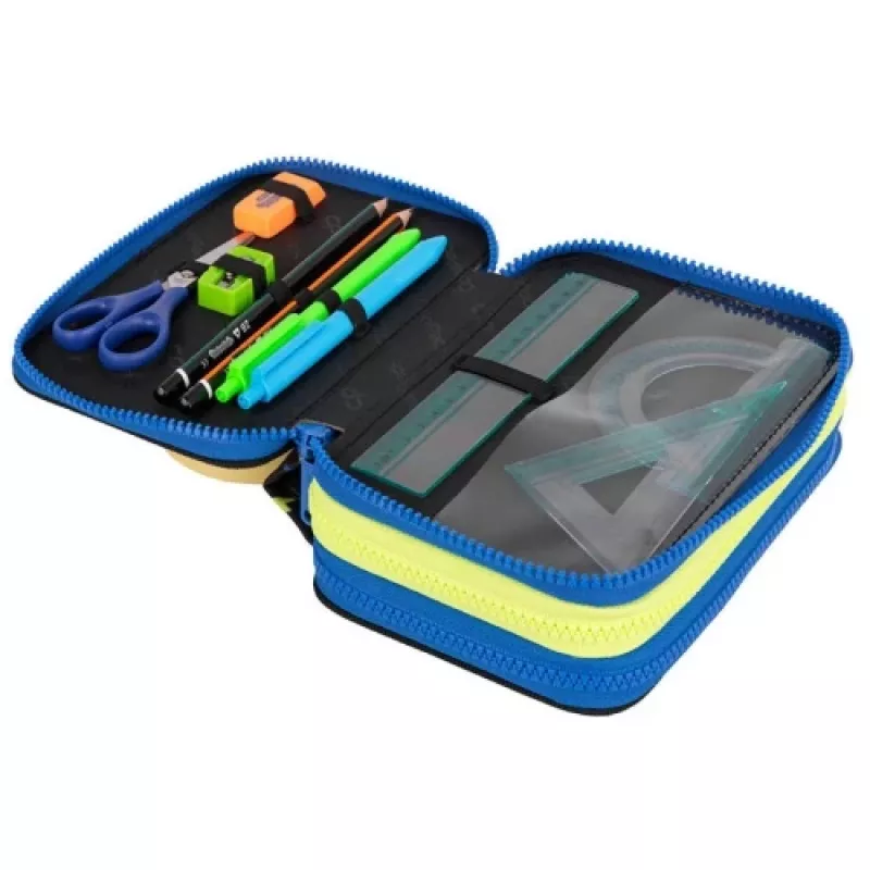 Federmäppchen CoolPack Jumper 3 ATLANTIS F067828 — dreistöckiges Schul-Federmäppchen