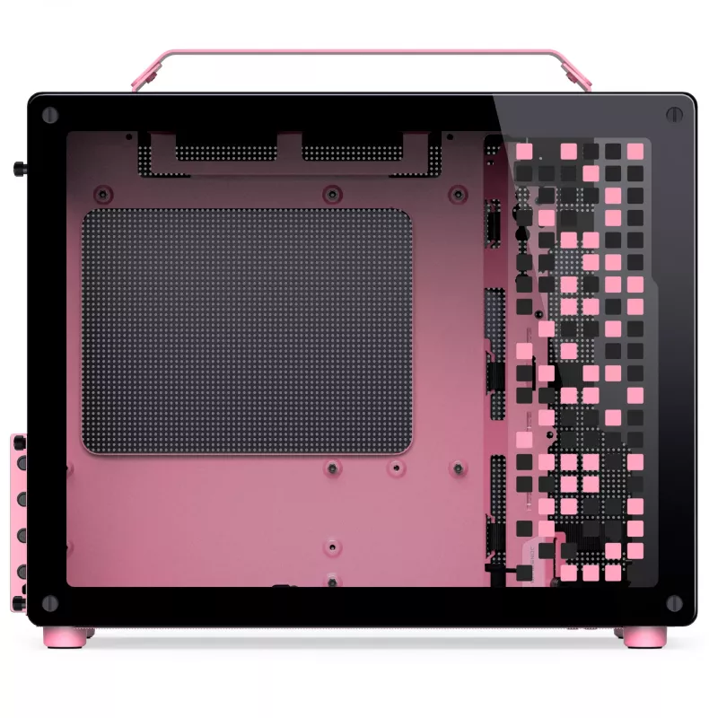 Jonsplus MATX Handle Case Z20 Schwarz-Pink – Mini/Micro/Flex-ATX Gehäuse mit Tragegriff