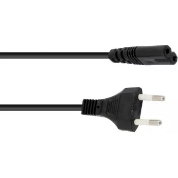 Netzkabel Omnitronic 1,5 m, IEC C13 auf Schuko, schwarz