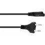 Netzkabel Omnitronic 1,5 m, IEC C13 auf Schuko, schwarz