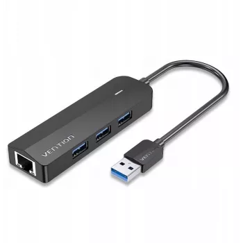 Hub 5w1 Vention USB 3.0 + Adapter Gigabit Ethernet