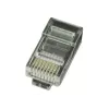 Modularstecker 8P8C für feste LAN-Kabel CAT5, UTP, 10 Stk. pro Beutel | Modularer 8P8C RJ45-Stecker, 30µ” vergoldet, 3-zackige Innenkontakte für feste LAN-Kabel