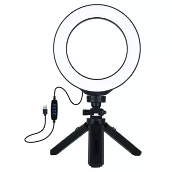 LED-Ringleuchte 16 cm mit Stativ 12-14,5 cm, USB