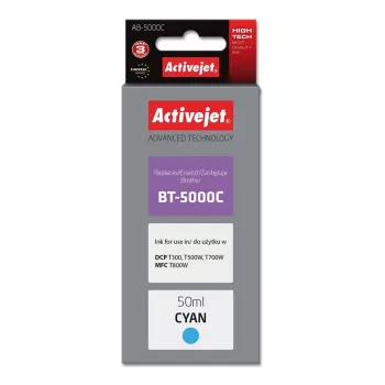 Tintenflasche ActiveJet AB-5000C Cyan, kompatibel mit Brother, 50 ml farbstoffbasierte hohe (XL) Reichweite