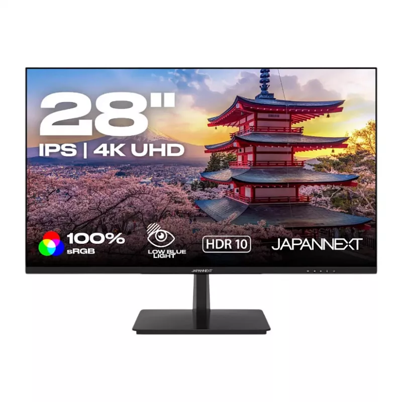 JAPANNEXT 4K UHD Monitor 71,1 cm (28 inch) 3840x2160 Pixel, IPS Panel, 5 ms, 60 Hz, AMD FreeSync, HDMI, DisplayPort (JN-I280UHD60F-P)