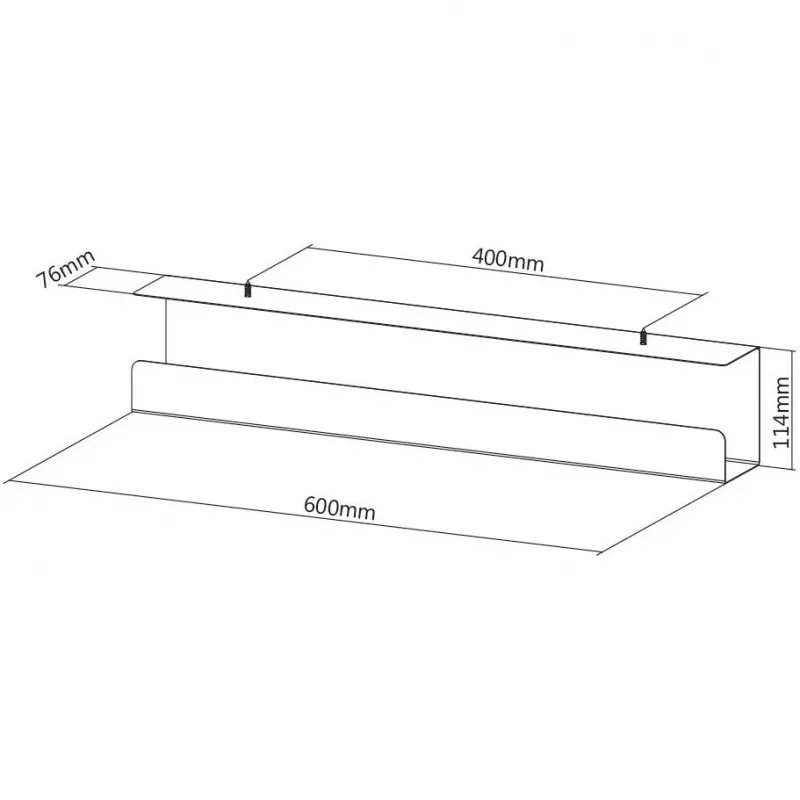 Kabelwanne VALUE 17.99.1315 Schwarz 600 mm x 114 mm x 76 mm