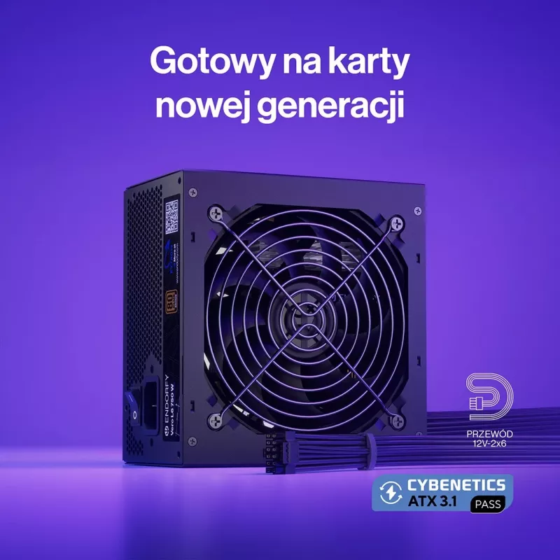 Netzteil ENDORFY Vero L6 750 W, 24-polig ATX, 80 PLUS Bronze, 120 mm Lüfter, Schwarz