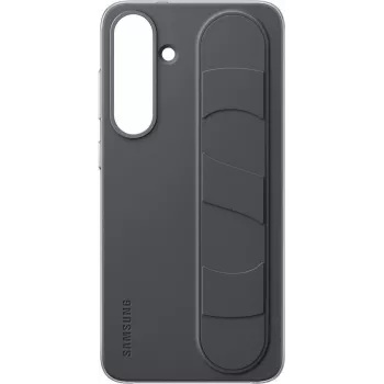 Samsung Standhülle mit Griff für Galaxy S25, Modell EF-GS936CBEG, schwarz, schlanke Schutzhülle mit ausklappbarem Standfuß