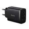 Baseus Kompakt-Schnellladegerät, 3x USB, 17 W (Schwarz)