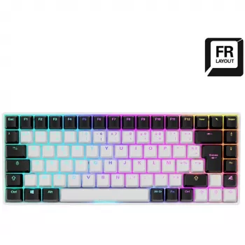 Sharkoon SKILLER SGK50 S3 Tastatur Gaming USB AZERTY Französisch Weiß