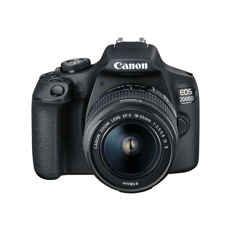 Canon EOS 2000D BK 18-55 IS II EU26 Spiegelreflexkamera Kit 24,1 MP CMOS 6000 x 4000 Pixel Schwarz