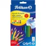 Buntstift Pelikan 700672 12 Stück Schwarz Blau Braun Grün Hellblau Hellgrün Orange Pfirsich Rosa Rot Violett Gelb