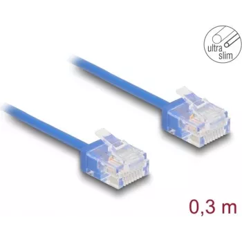 Netzwerkkabel DeLOCK RJ45 Cat.6 UTP 0,3 m Blau