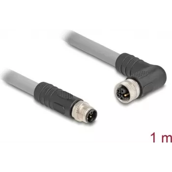 DeLOCK 80542 Sensor-/Aktorkabel 1 m RST M12 Grau