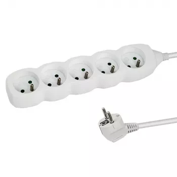 Steckdosenleiste ESPERANZA ELK207W — 1,5 m Kabel, 5 Steckdosen Typ E, Innenbereich, 220–250 V