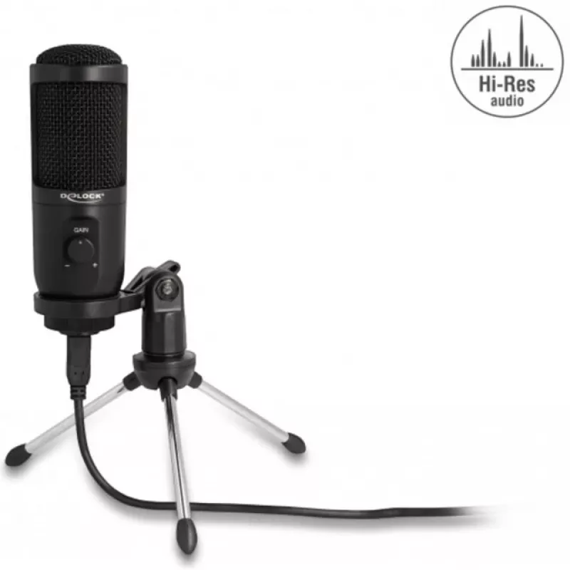 Delock - Mikrofon - USB - Schwarz (66832)