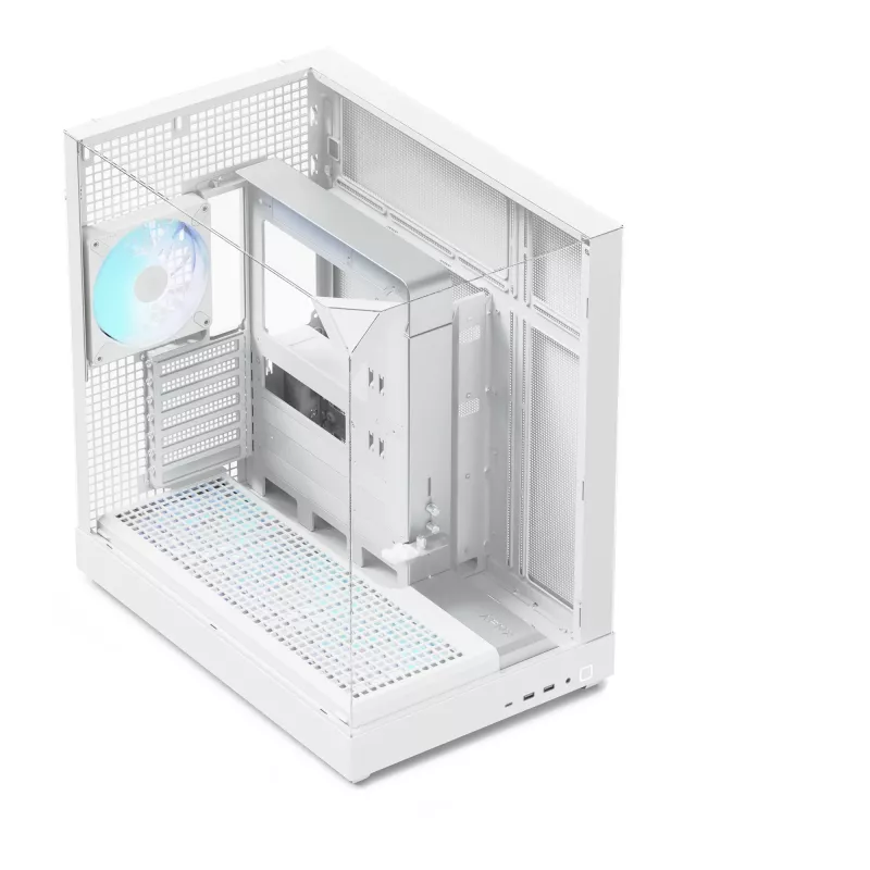 APNX Towergehäuse V2 — weiß, gehärtete Glaspaneele x3