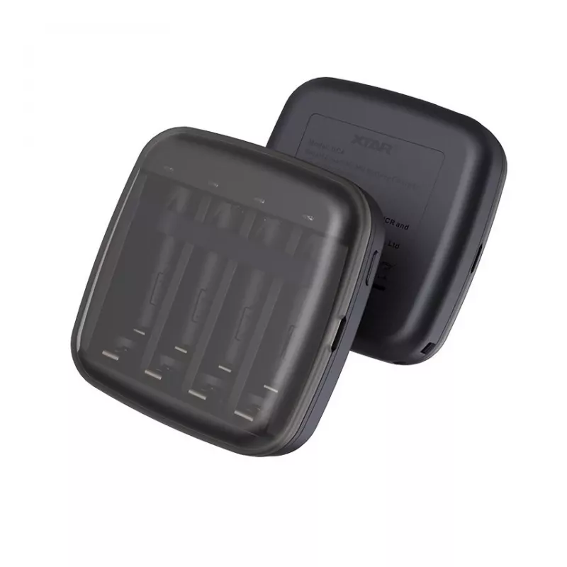 Batterieladegerät XTAR BC4 für AA/AAA NiMH und Li-Ion, 4 Slots, DC/USB-Eingang, schwarz
