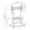 Wandhalterung SBOX FS-1035 für Displays 37–100 kg, Platte 800×600 mm